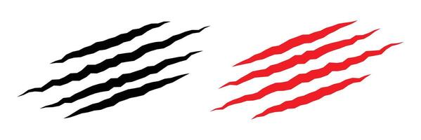 Two black and red stripes on a white background vector