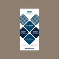 Modern Roll up Banner Design. Abstract Template Display for Promotional Campaign. vector