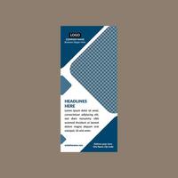 Modern Roll up Banner Design. Abstract Layout Display for Promotional Campaign. vector