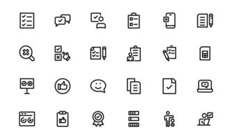 Premium Survey Icons bundle. Clean, Editable Vectors for Data Collection, Market Research, Customer Feedback, and Polling Applications.