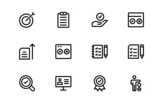 Premium Survey Icons bundle. Editable icons for Data Collection, Market Research, Customer Feedback, and Polling Applications. vector