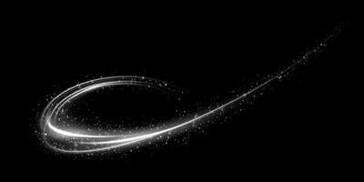An Elegant and Artistic Swirl of Light Set Against a Dark Background, Creating Stunning Visuals vector