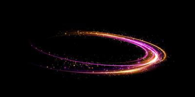 Dynamic Colorful Light Trails Against an Elegant Black Background for Stunning Atmosphere vector