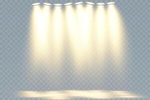 Illuminated Stage Lights for Live Performance and Special Events to Create Ambiance vector