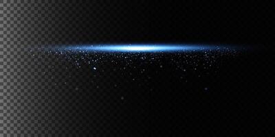 A Stunning Blue Light Effect Accentuated with Sparkles on an Enigmatic Dark Background vector
