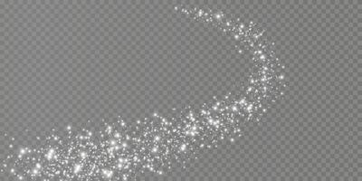 A beautiful, shimmering trail of sparkling glitter appears vector