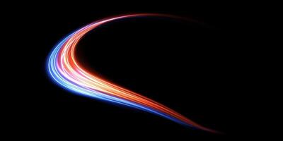 Dynamic Light Trails on a Dark Background Showcase a Stunning Visual Experience and Depth of Color vector