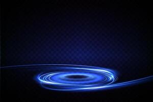 A dynamic blue light swirl design set against a dark background that captivates the eye vector