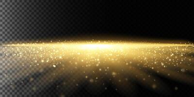 Golden Light Burst with Beautiful Sparkles on a Deep, Dark Background for Visual Impact vector