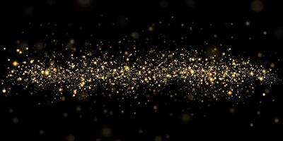 The Golden Glitter Effect on a Black Background is Great for Elegant Designs and Presentations vector