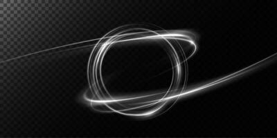 Abstract light swirls elegantly on a dark background, inspiring for creative projects vector