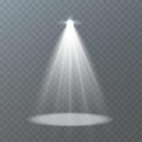 A bright spotlight illuminates a circular area on stage, enhancing the visual effect vector
