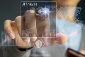 The concept of using AI to analyze and process data photo