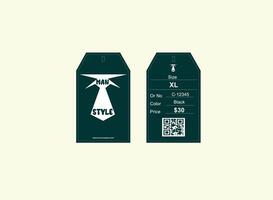 hang tag and price tag illustration template design front and back vector