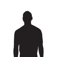 A silhouette of a man standing in front of a white background vector