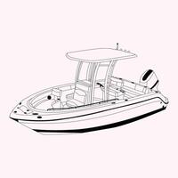 boat one color art vector