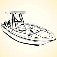 Boat design and One Color vector