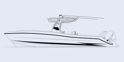 Boat Art One color vector