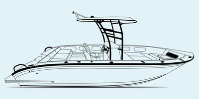 One color geometric boat Theme vector