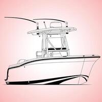 Boat One Color geometric Illustration vector