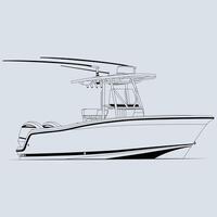 One color geometric boat illustration vector