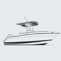 Boat One Color modern Illustration vector