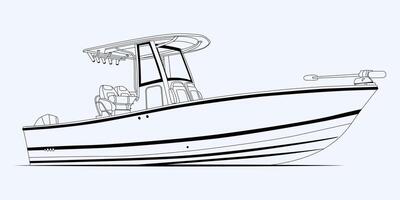 geometric boat design vector