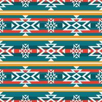 Colorful aztec pattern. Aztec southwestern geometric shape seamless pattern. Ethnic geometric pattern use for fabric, textile, home decoration elements, upholstery, etc. vector