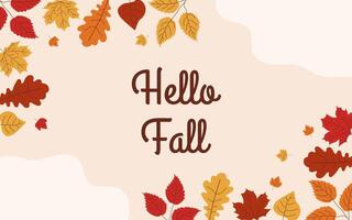 Autumn background with leaves and lettering. Autumn banner. Autumn concept. vector