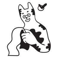 black and white reading document icon vector