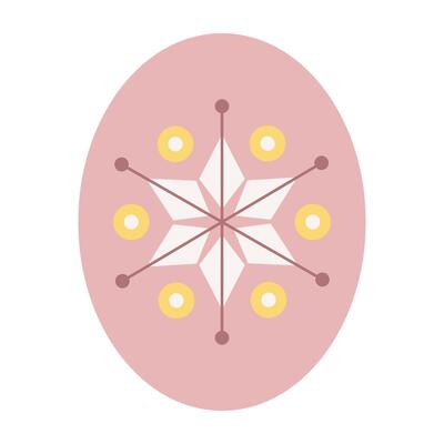 Soft Pink Floral Easter Egg Design