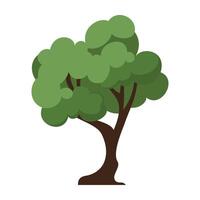 Flat Cartoon Style Green Trees Collection. vector