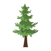 Illustrations of Various Green Trees vector