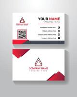 Red And White Color Business Card Design vector