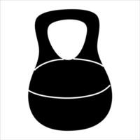 Kettlebell workout equipment designed for strength training and fitness routines vector