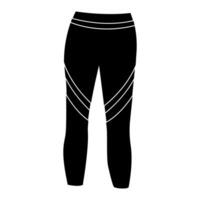 Stylish black leggings with distinctive design for activewear enthusiasts vector