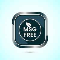 MSG free icon design illustration, Msg label sign for web and app. Gray color shadow button design vector