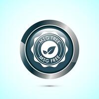 MSG free icon design illustration, Msg label sign for web and app. Gray color round button design vector