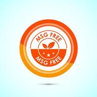 MSG free icon design illustration, Msg label sign for web and app. Orange color button design vector
