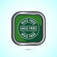 MSG free icon design illustration, Msg label sign for web and app. Green color shadow button design vector