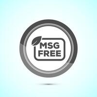 MSG free icon design illustration, Msg label sign for web and app. Gray color button design vector