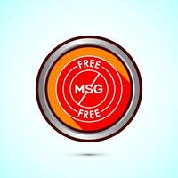 MSG free icon design illustration, Msg label sign for web and app. Orange color shadow button design vector