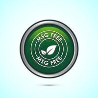 MSG free icon design illustration, Msg label sign for web and app. Green color round button design vector