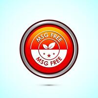 MSG free icon design illustration, Msg label sign for web and app. Orange color round button design vector
