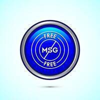 MSG free icon design illustration, Msg label sign for web and app. Blue color round button design vector