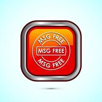 MSG free icon design, Msg label sign for web and app. Orange color square button design vector