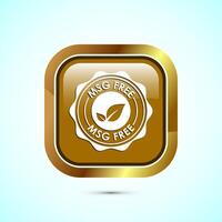 MSG free icon design illustration, Msg label sign for web and app. Gold color square button design vector