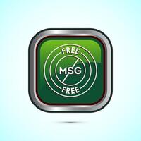 MSG free icon design, Msg label sign for web and app. Green color square button design vector