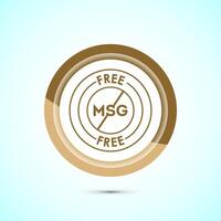 MSG free icon design illustration, Msg label sign for web and app. Gold color button design vector