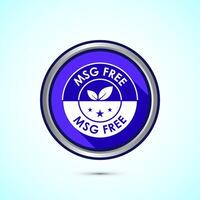 MSG free icon design illustration, Msg label sign for web and app. Blue color shadow button design vector